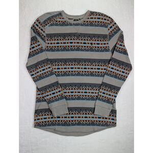 Volcom Size XL Striper Crew Thermal Long Sleeve Gray,Blue,Orange,Black